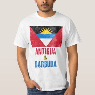 Camiseta Bandera de Antigua y Barbuda: mirada "angustiada"