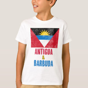 Camiseta Bandera de Antigua y Barbuda: mirada "angustiada"