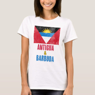 Camiseta Bandera de Antigua y Barbuda: mirada "angustiada"
