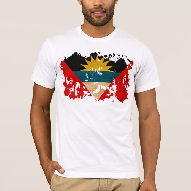 Camiseta Bandera de Antigua y de Barbuda (Anverso)