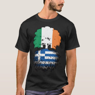 Camiseta Bandera de árboles griegos irlandeses