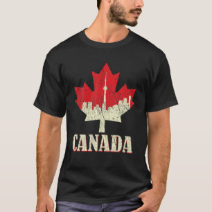 Camiseta Bandera de arce en peligro Día de Canadá Orgulloso