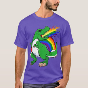 Camiseta Bandera de arcoíris de dinosaurio LGBT-Q T-Rex gay