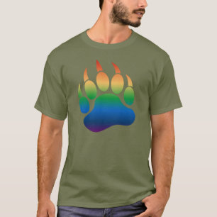 Camiseta Bandera de arcoíris de garra de oso gay impresiona