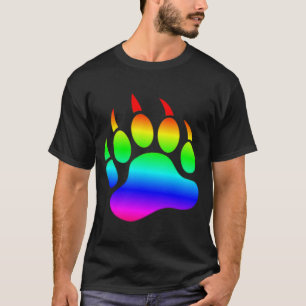 Camiseta Bandera de arcoíris de garra de oso gradiente GAY 