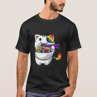 Camiseta Bandera de arcoíris de gato orgulloso gay sutil