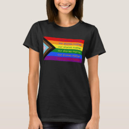 Camiseta Bandera de Arcoíris de la Intersección del Orgullo