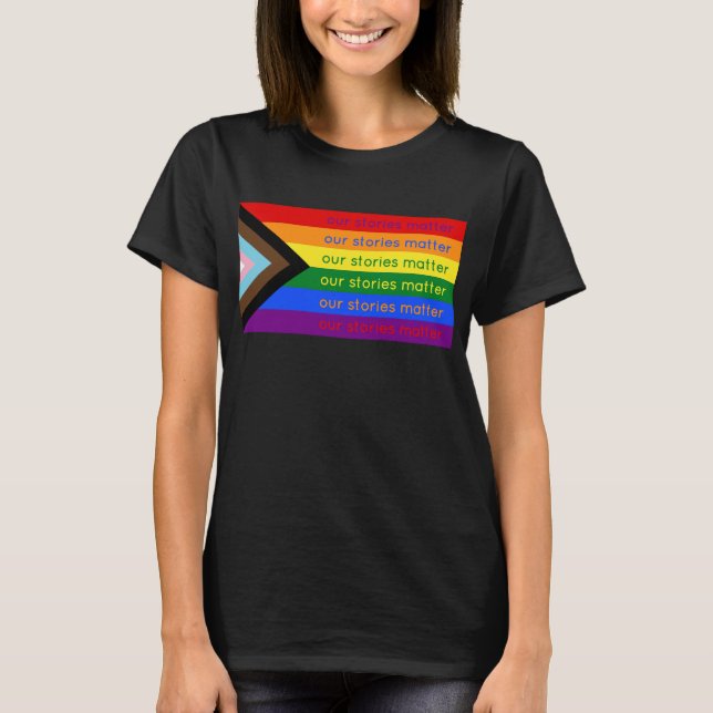 Camiseta Bandera de Arcoíris de la Intersección del Orgullo (Anverso)
