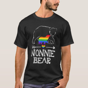 Camiseta Bandera de arcoíris de la tía orgullosa Nonnie Bea