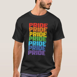 Camiseta Bandera de arcoíris de patrón de orgullo gay LGBQ