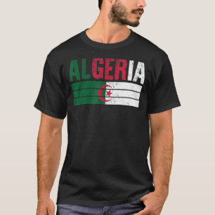 Camiseta Bandera de Argelia Hombres Argelinos Mujeres Jóven
