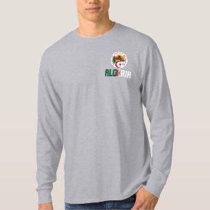 Camiseta Bandera de Argelia y Patriótico del Escudo de Arma