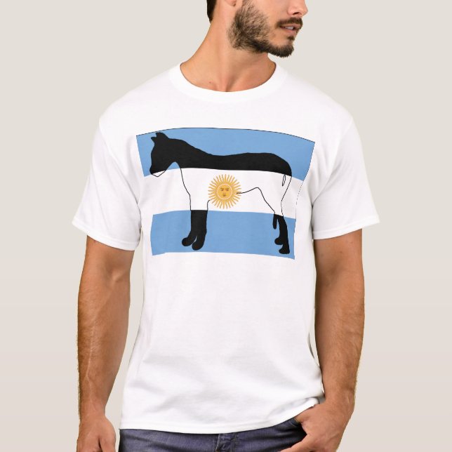 Camiseta bandera de Argentina del argentino del dogo (Anverso)