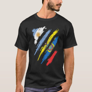 Camiseta Bandera de Argentina Franja Patriota Crecida en Ec