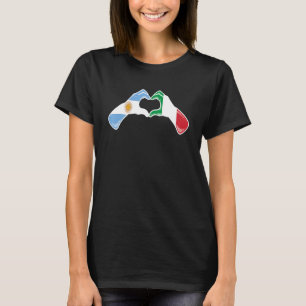 Camiseta Bandera de Argentina Italia - Corazón italiano arg