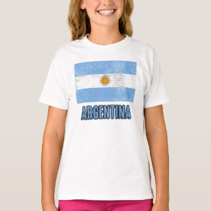 Camiseta Bandera de Argentina (mirada de Grunge)