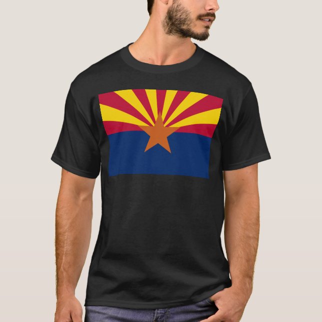 Camiseta Bandera de Arizona: Poniendo a Star Sun, el Estado (Anverso)
