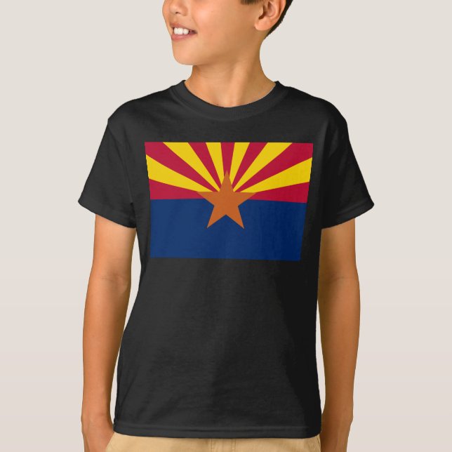 Camiseta Bandera de Arizona: Poniendo a Star Sun, el Estado (Anverso)