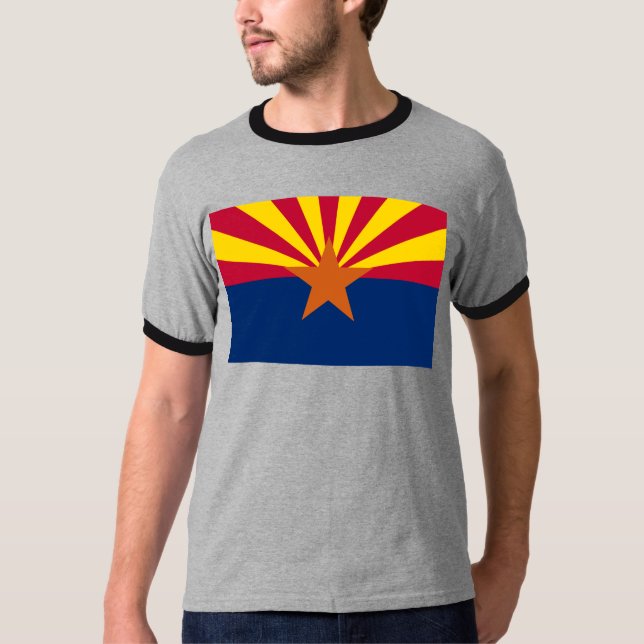 Camiseta Bandera de Arizona: Poniendo a Star Sun, el Estado (Anverso)