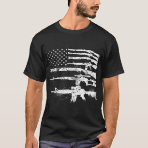 Camiseta Bandera de armas de Estados Unidos arroja bandas a