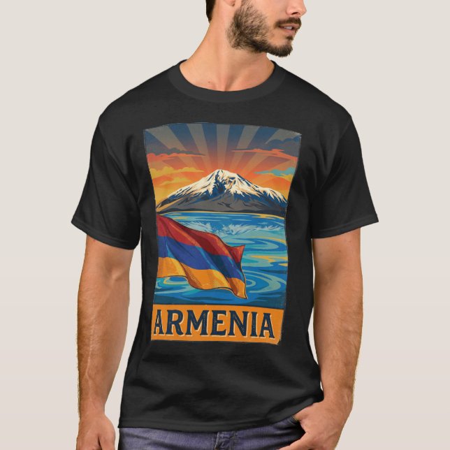 Camiseta Bandera de Armenia (Anverso)