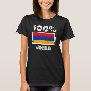 Camiseta Bandera de Armenia apoya 100 batería de energía ar
