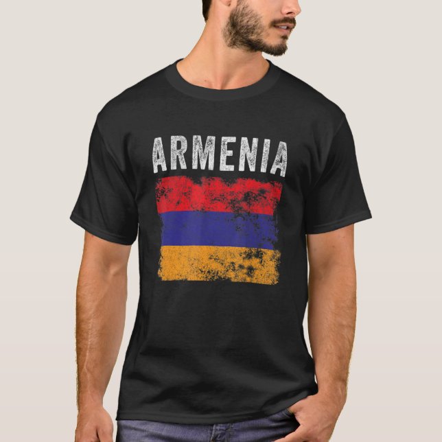 Camiseta Bandera de Armenia Hombres mujeres niños armenios (Anverso)