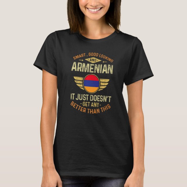 Camiseta Bandera de Armenia Orgullosa de hombres y mujeres  (Anverso)