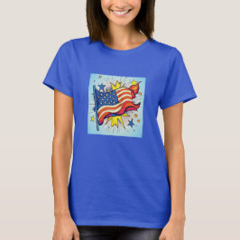 Camiseta Bandera de arte pop estadounidense
