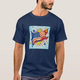 Camiseta Bandera de arte pop estadounidense