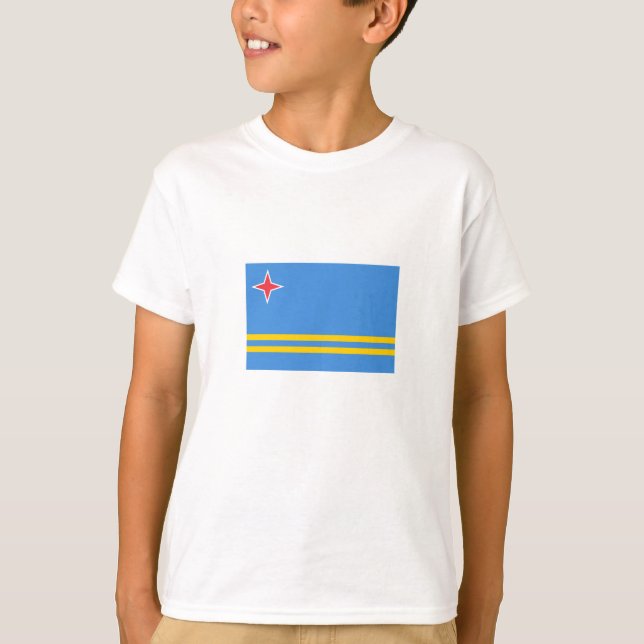 Camiseta Bandera de Aruba Patriótica (Anverso)