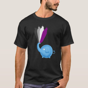 Camiseta Bandera de asexualidad Cute Elefante Ace Lgbtq Org