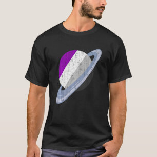 Camiseta Bandera de asexualidad de Saturno Lgbt Ace Pride M