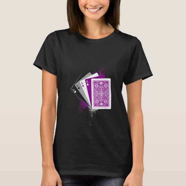 Camiseta Bandera De Asexualidad Femenina Ace Queer Jugando  (Anverso)