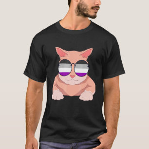 Camiseta Bandera de Asexualidad Gafas de sol Lgbt Ace Pride