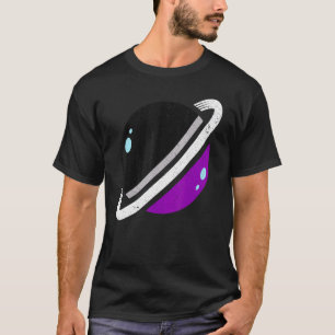 Camiseta Bandera De Asexualidad Lgbt Orgullo Saturno Iguald