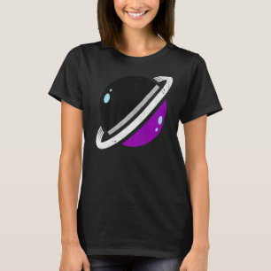 Camiseta Bandera De Asexualidad Lgbt Orgullo Saturno Iguald