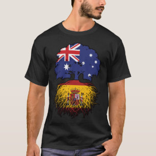 Camiseta Bandera de Australia Australiana Española de Españ