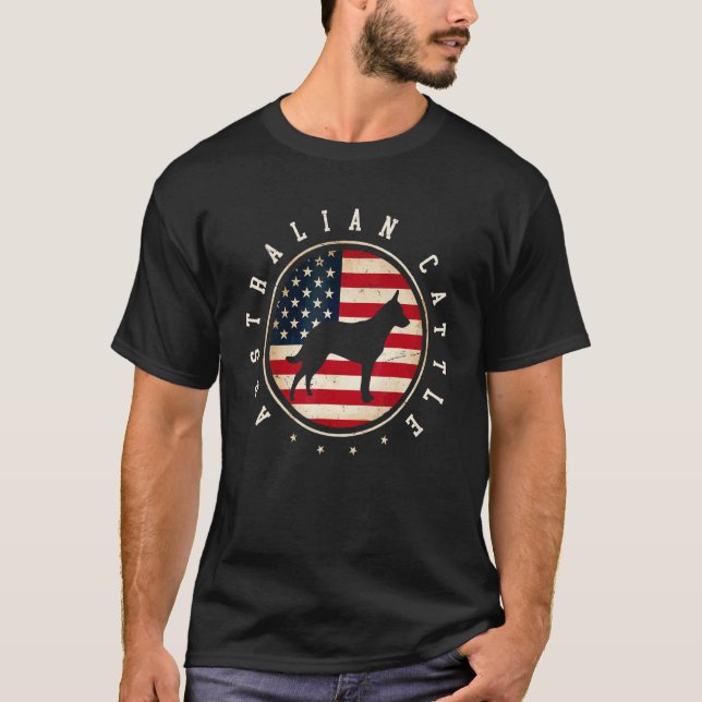 Camiseta Bandera De Australia Ganado Usa 4 De Julio Perro M (Anverso)