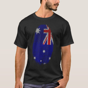 Camiseta Bandera De Australia Huella Negra Que Es En Mi Adn