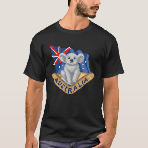 Camiseta Bandera de Australia Koala Boomerang