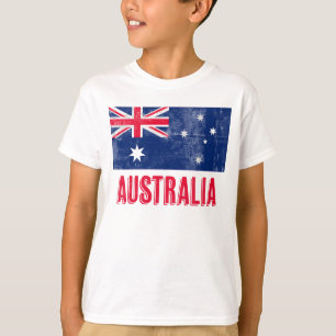 Camiseta Bandera de Australia (mirada de Grunge)