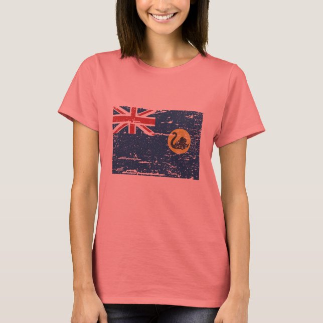 Camiseta Bandera de Australia Occidental vintage (Anverso)