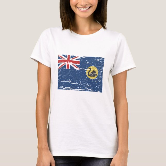 Camiseta Bandera de Australia Occidental vintage (Anverso)