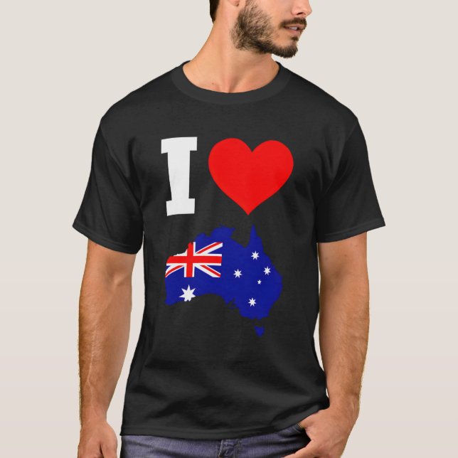 Camiseta Bandera de Australia Para Amo Australia (Anverso)