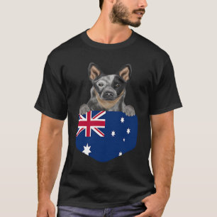Camiseta Bandera de Australia Perro Boyero Australiano Aust