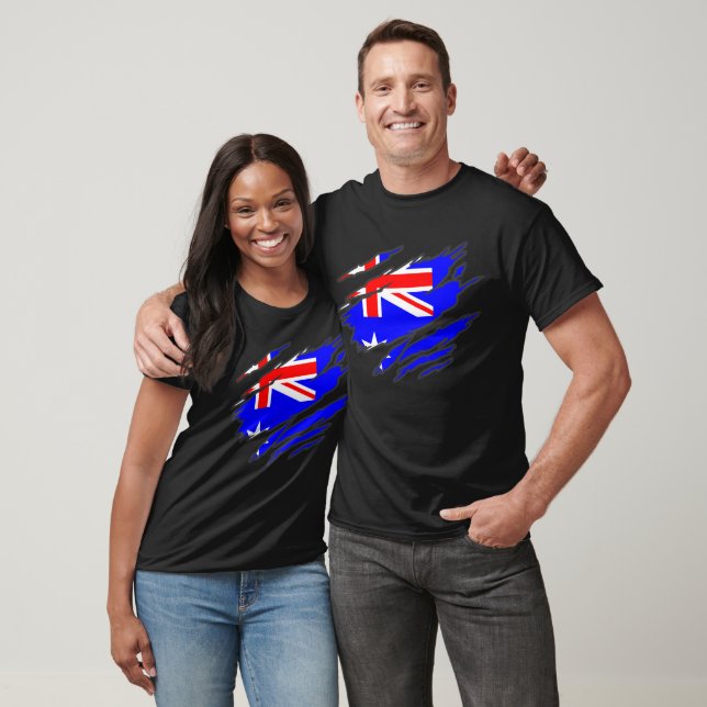 Camiseta Bandera de Australia rayada (Unisexo)