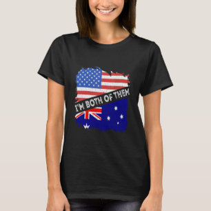 Camiseta Bandera de Australia soy ambos EE. UU. América Aus