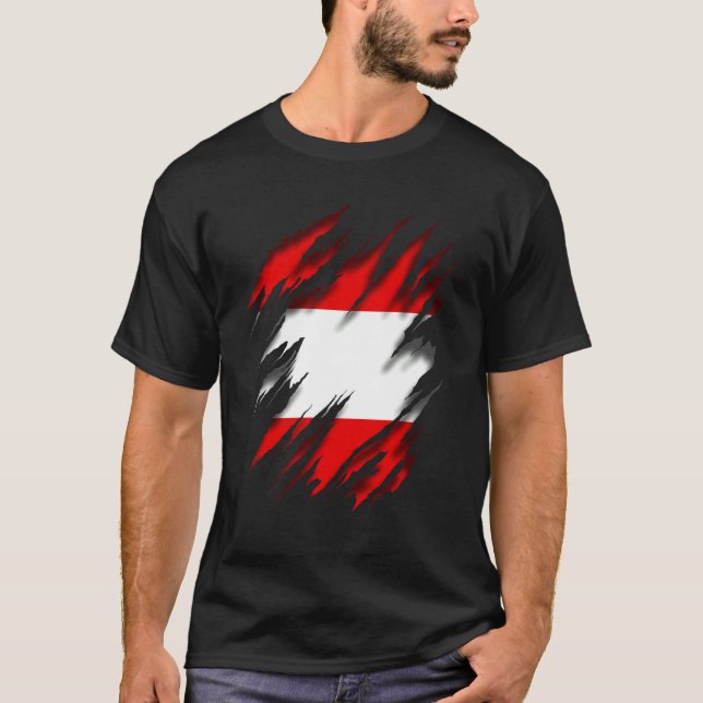 Camiseta Bandera de Austria (Anverso)
