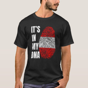 Camiseta Bandera de Austria Biometría ADN Huella dactilar  